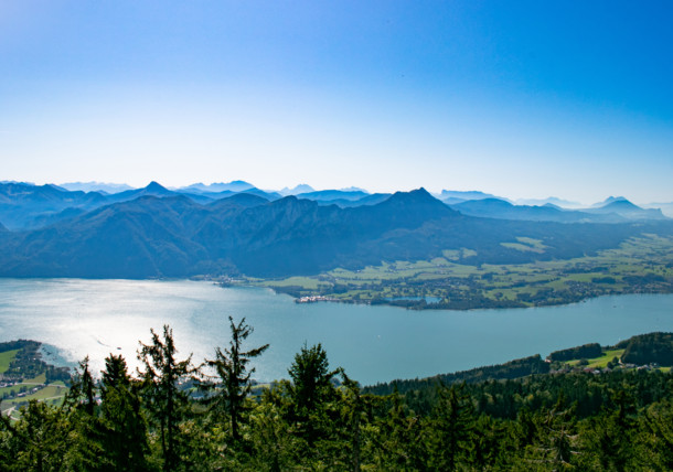     View of Mondsee from Kulmspitz 